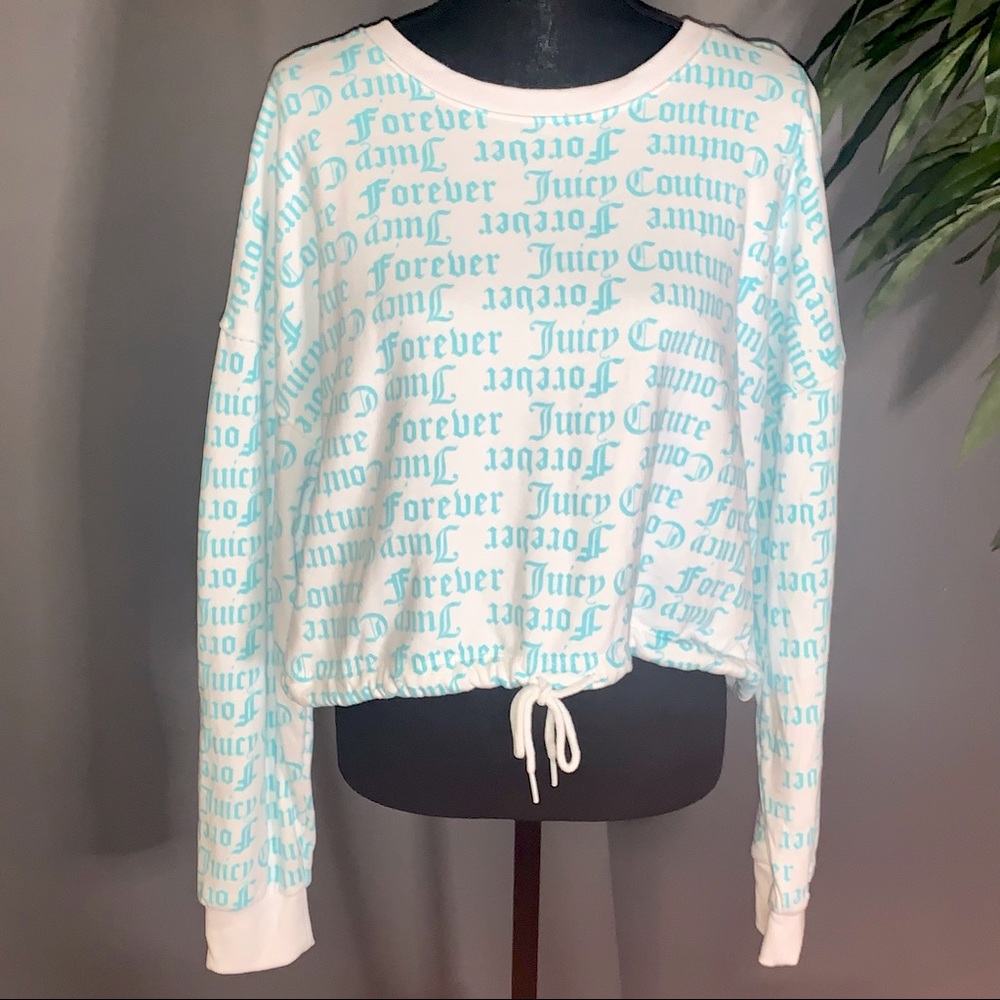 Y2K Juicy Couture x Forever 21 White Fleece Pullover